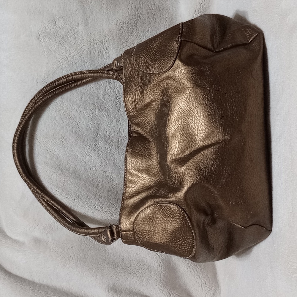 Copper Mondo (faux leather) Purse Expanding